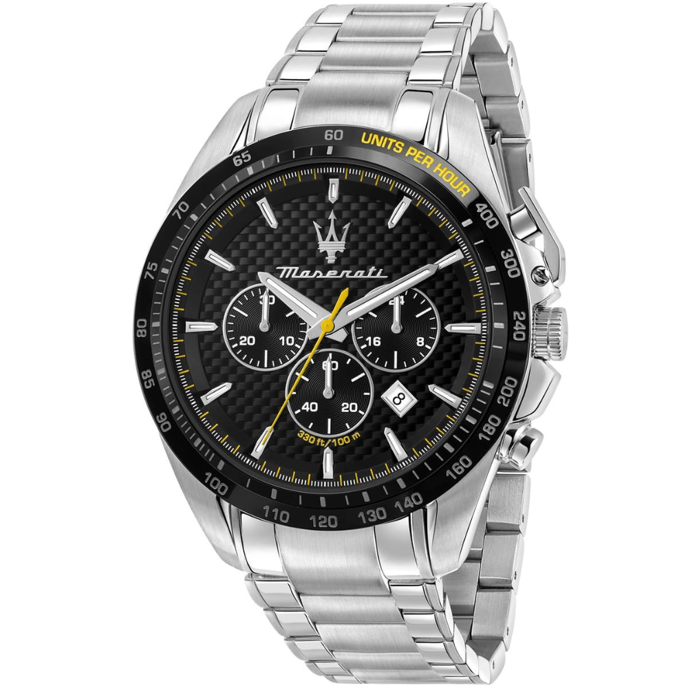 Maserati R8873612042 Traguardo Chronograph Black Dial Men's Watch - WATCH & WATCH