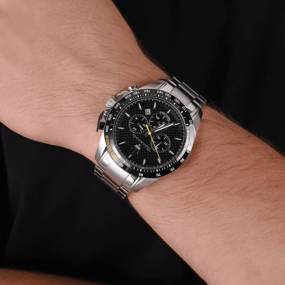 Maserati R8873612042 Traguardo Chronograph Black Dial Men's Watch - WATCH & WATCH