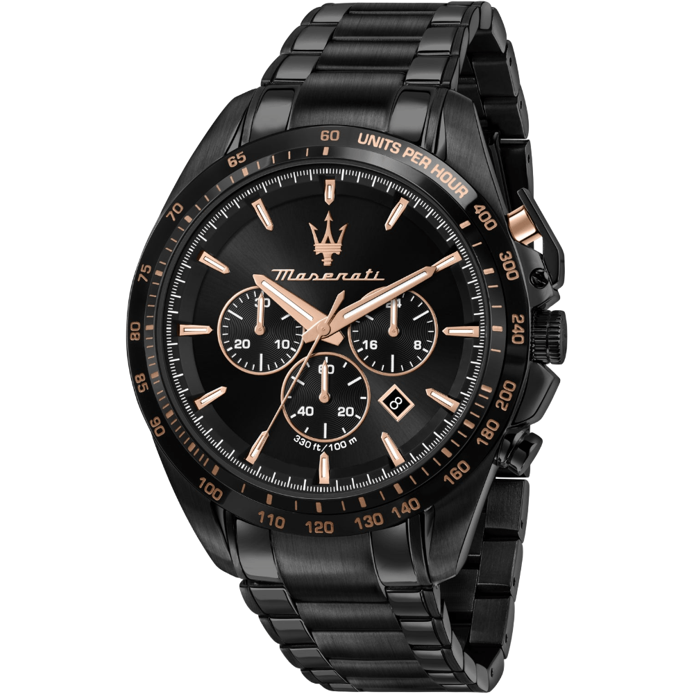Maserati R8873612048 Traguardo Chronograph Black Dial Men's Watch - WATCH & WATCH