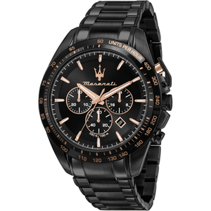 Maserati R8873612048 Traguardo Chronograph Black Dial Men's Watch - WATCH & WATCH