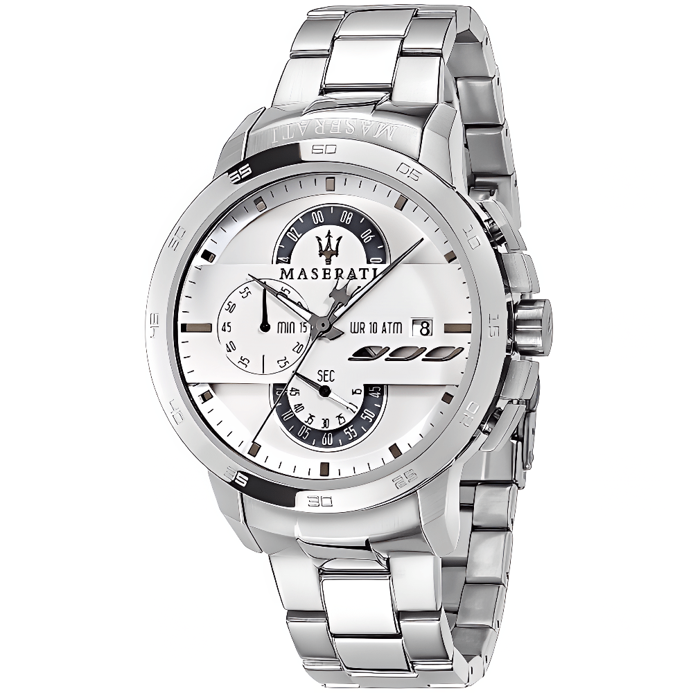 Maserati R8873619004 Ingegno Chronograph White Dial Men's Watch - WATCH & WATCH