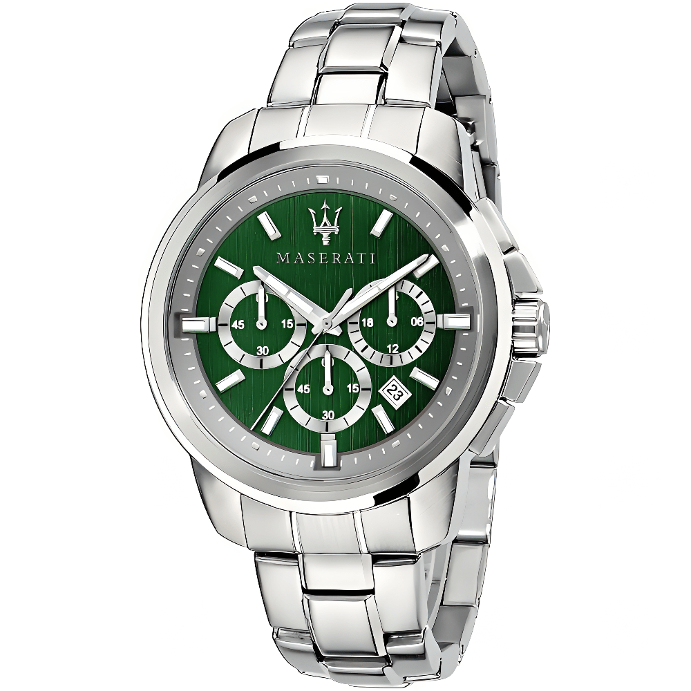 Maserati R8873621017 Successo Chronograph Green Dial Men's Watch - WATCH & WATCH