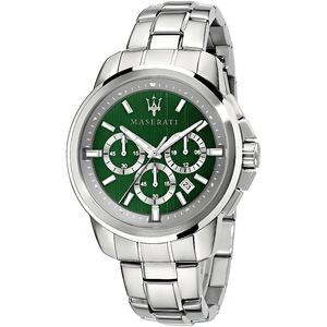 Maserati R8873621017 Successo Chronograph Green Dial Men's Watch - WATCH & WATCH