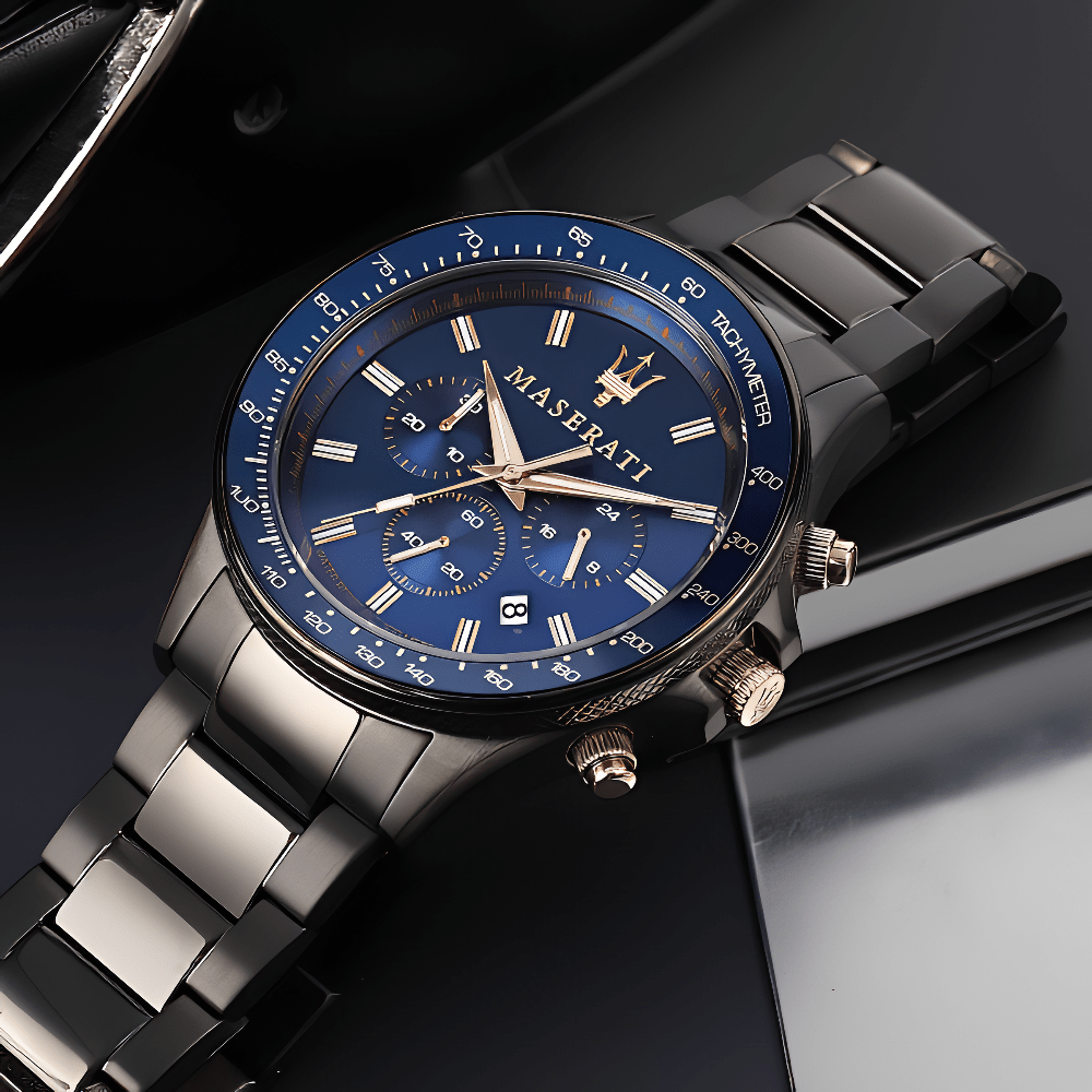 Maserati R8873640001 Sfida Chronograph Blue Dial Men's Watch - WATCH & WATCH