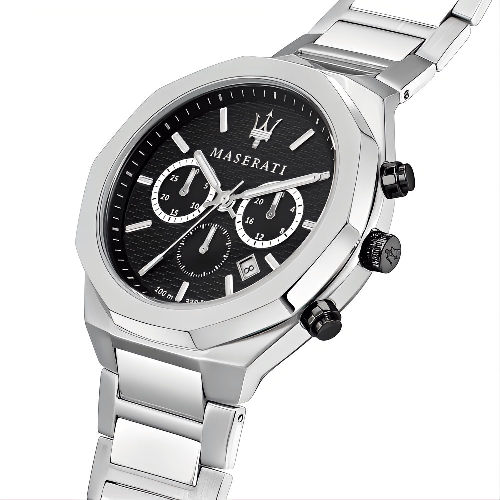 Maserati R8873642004 Stile Chronograph Black Dial Men's Watch - WATCH & WATCH