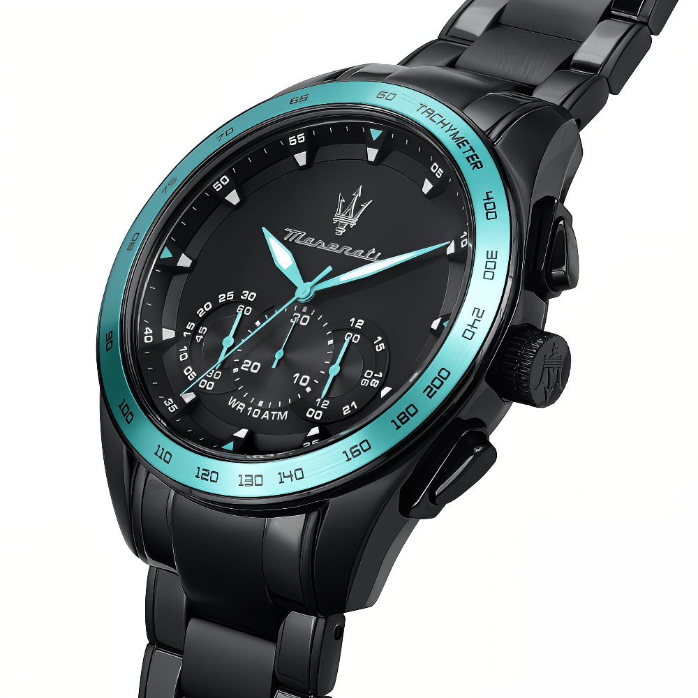 Maserati R8873644002 Traguardo Chronograph Black Dial Men's Watch - WATCH & WATCH