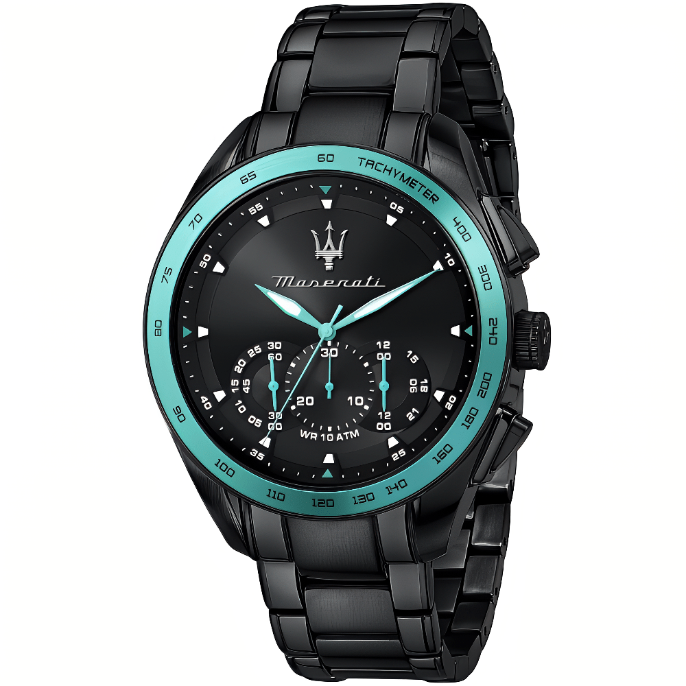 Maserati R8873644002 Traguardo Chronograph Black Dial Men's Watch - WATCH & WATCH