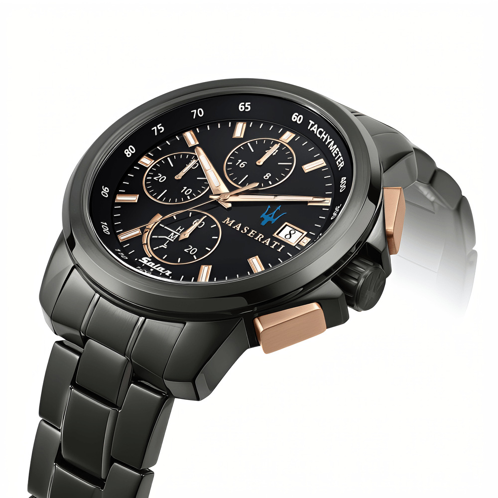 Maserati R8873645001 Successo Chronograph Black Dial Men's Watch - WATCH & WATCH