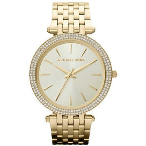 Michael Kors MK3191 Darci Glitz Gold Dial Pave Bezel Crystal Women's Watch - WATCH & WATCH