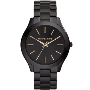 Michael Kors MK3221 Slim Runway Black Dial Ladies Watch - WATCH & WATCH