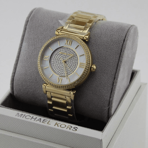 Michael Kors MK3332 Catlin Series Crystal Dial Ladies Watch - WATCH & WATCH