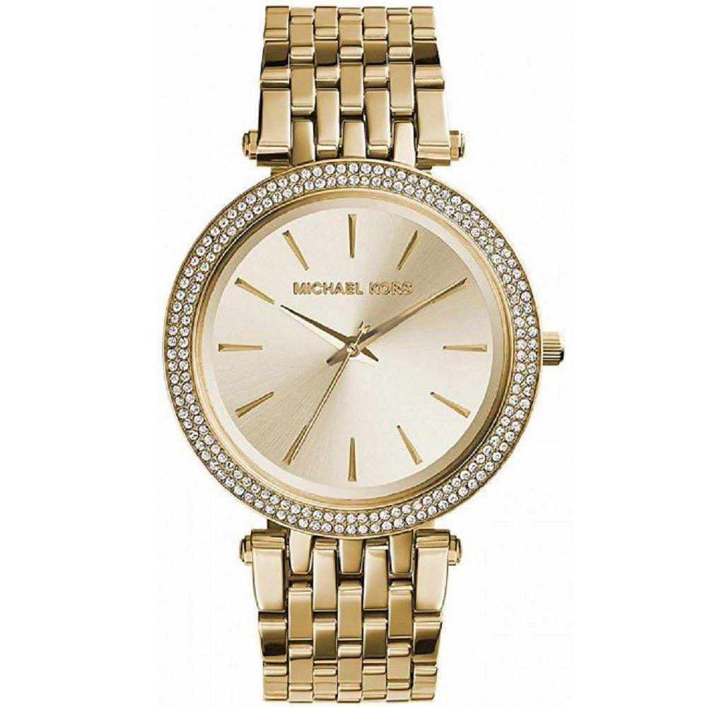 MK3430 Darci Crystal Tone Stainless Steel Watch
