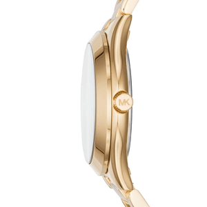 Michael Kors MK3477 Slim Runway Gold Dial Ladies Watch - WATCH & WATCH