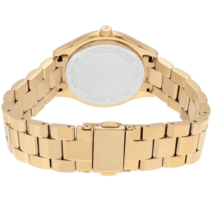 Michael Kors MK3477 Slim Runway Gold Dial Ladies Watch - WATCH & WATCH