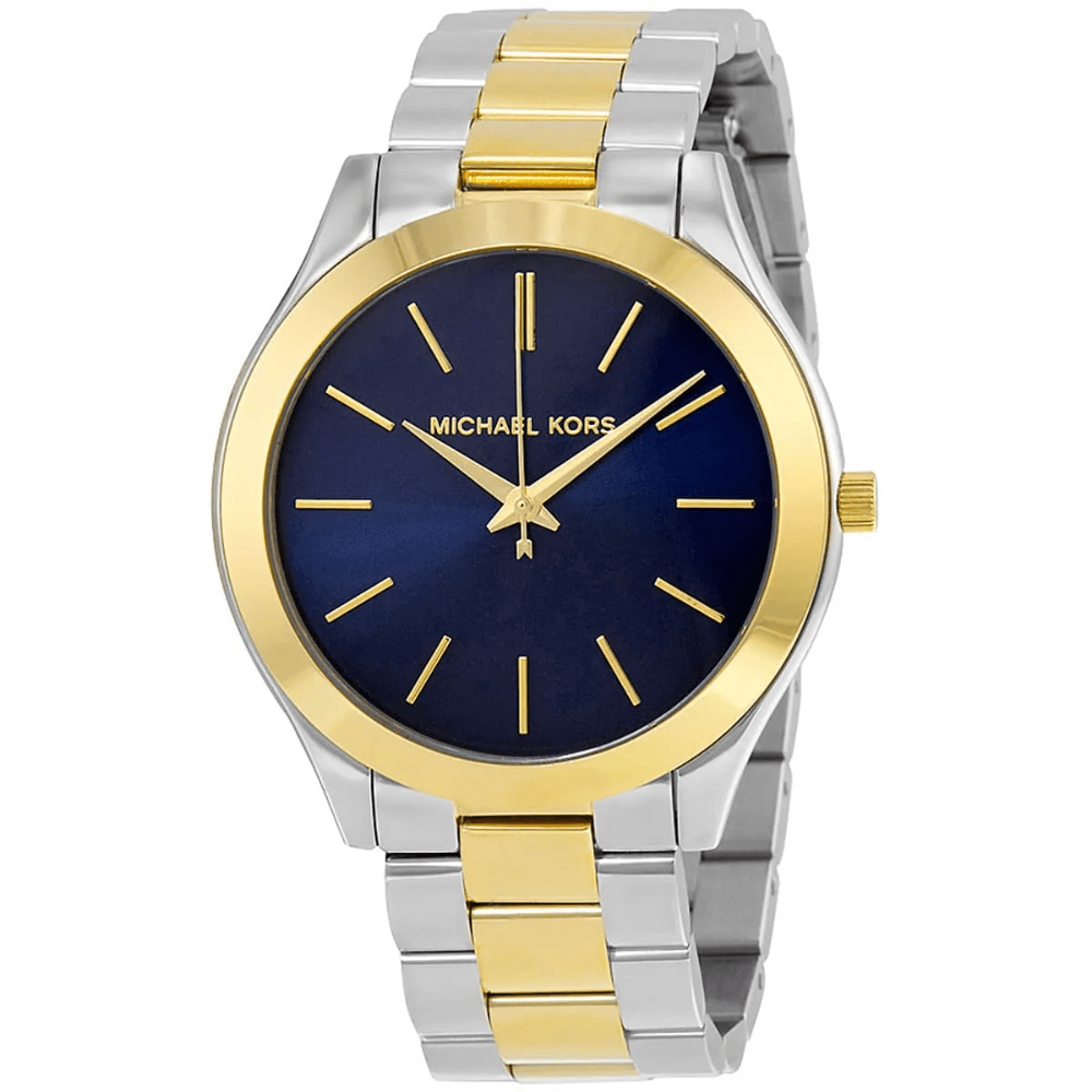 Michael Kors MK3479 Slim Runway Blue Dial Ladies Watch - WATCH & WATCH