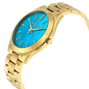 Michael Kors MK3492 Slim Runway Blue Dial Ladies Watch - WATCH & WATCH