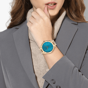 Michael Kors MK3492 Slim Runway Blue Dial Ladies Watch - WATCH & WATCH