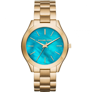 Michael Kors MK3492 Slim Runway Blue Dial Ladies Watch - WATCH & WATCH