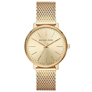 Michael Kors MK4339 Pyper Quartz Crystal Gold Dial Women's Watch - WATCH & WATCH