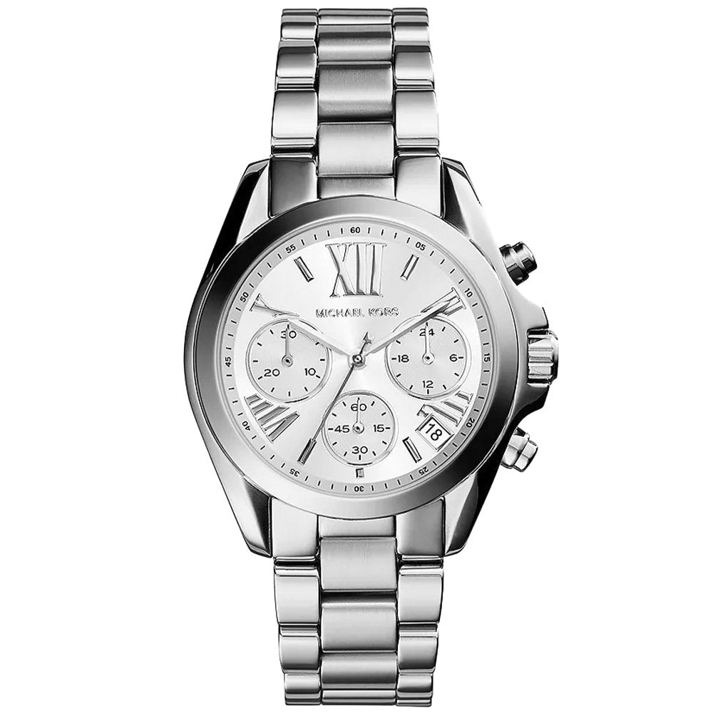 Michael Kors MK6174 Silver - Tone Mini Bradshaw Ladies Watch - WATCH & WATCH