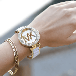 Michael Kors MK6313 Parker White Dial Ladies Watch - WATCH & WATCH