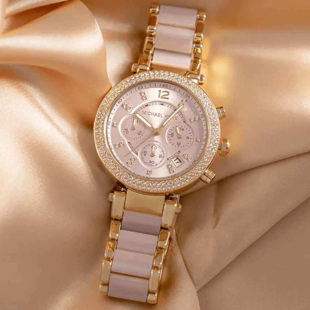 Michael Kors MK6326 Parker Pink Dial Ladies Watch - WATCH & WATCH