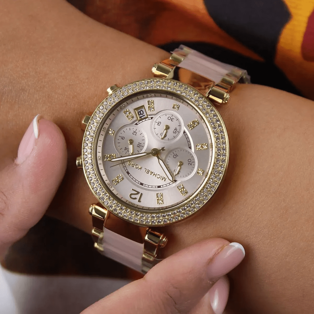 Michael Kors MK6326 Parker Pink Dial Ladies Watch - WATCH & WATCH