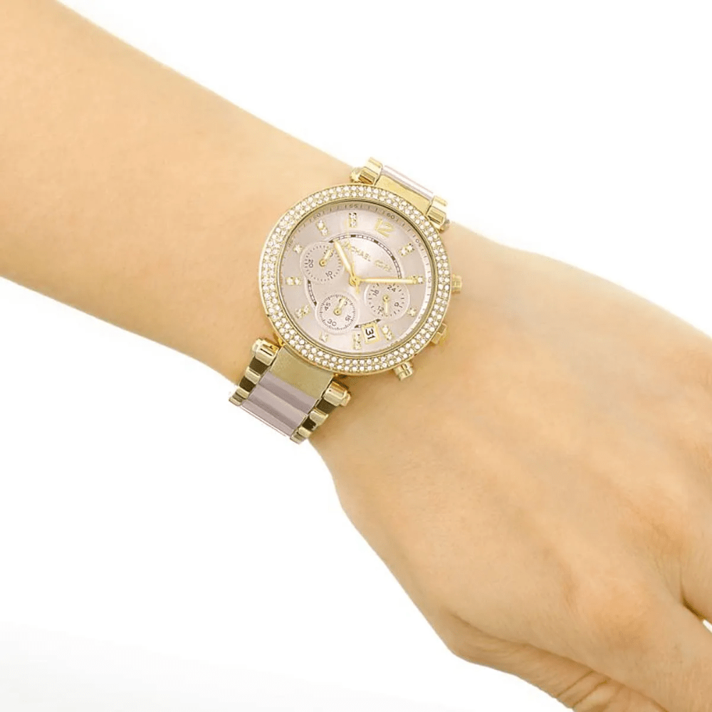 Michael Kors MK6326 Parker Pink Dial Ladies Watch - WATCH & WATCH