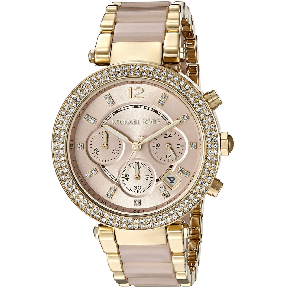 Michael Kors MK6326 Parker Pink Dial Ladies Watch - WATCH & WATCH