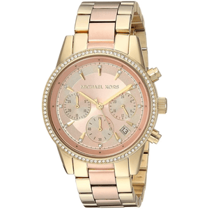 Michael Kors MK6475 Ritz Two Tone Chronograph Ladies Watch - WATCH & WATCH