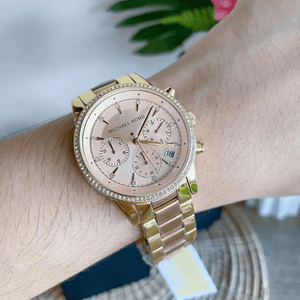 Michael Kors MK6475 Ritz Two Tone Chronograph Ladies Watch - WATCH & WATCH