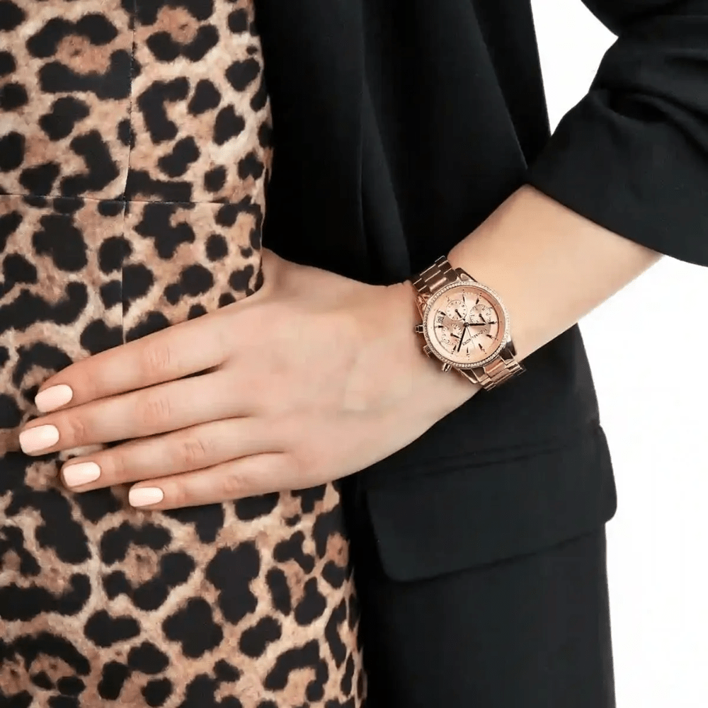 Michael Kors MK6475 Ritz Two Tone Chronograph Ladies Watch - WATCH & WATCH