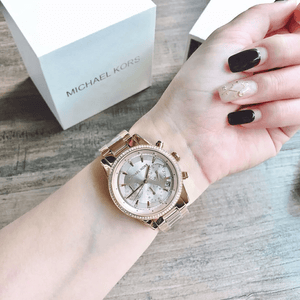 Michael Kors MK6475 Ritz Two Tone Chronograph Ladies Watch - WATCH & WATCH