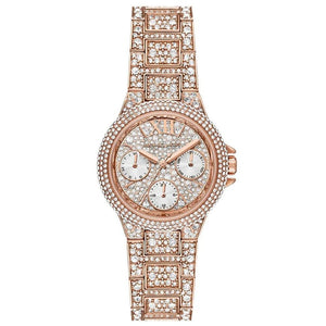 Michael Kors MK6997 Camille Crystals Rose Gold Ladies Watch - WATCH & WATCH