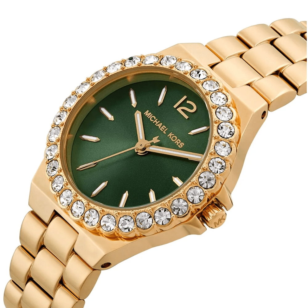Michael Kors MK7395 Lennox Green Dial Ladies Watch - WATCH & WATCH