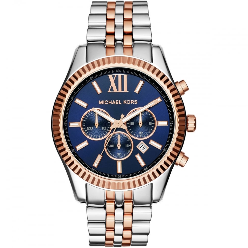 Michael Kors MK8412 Lexington Two Tone Blue - WATCH & WATCH