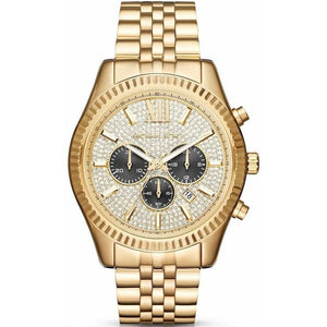 Michael Kors MK8494 Lexington Gold Pave Men's Watch - WATCH & WATCH