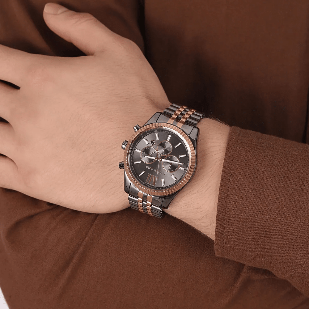 Michael Kors MK8561 Lexington Chronograph Grey Dial Men's Watch - WATCH & WATCH