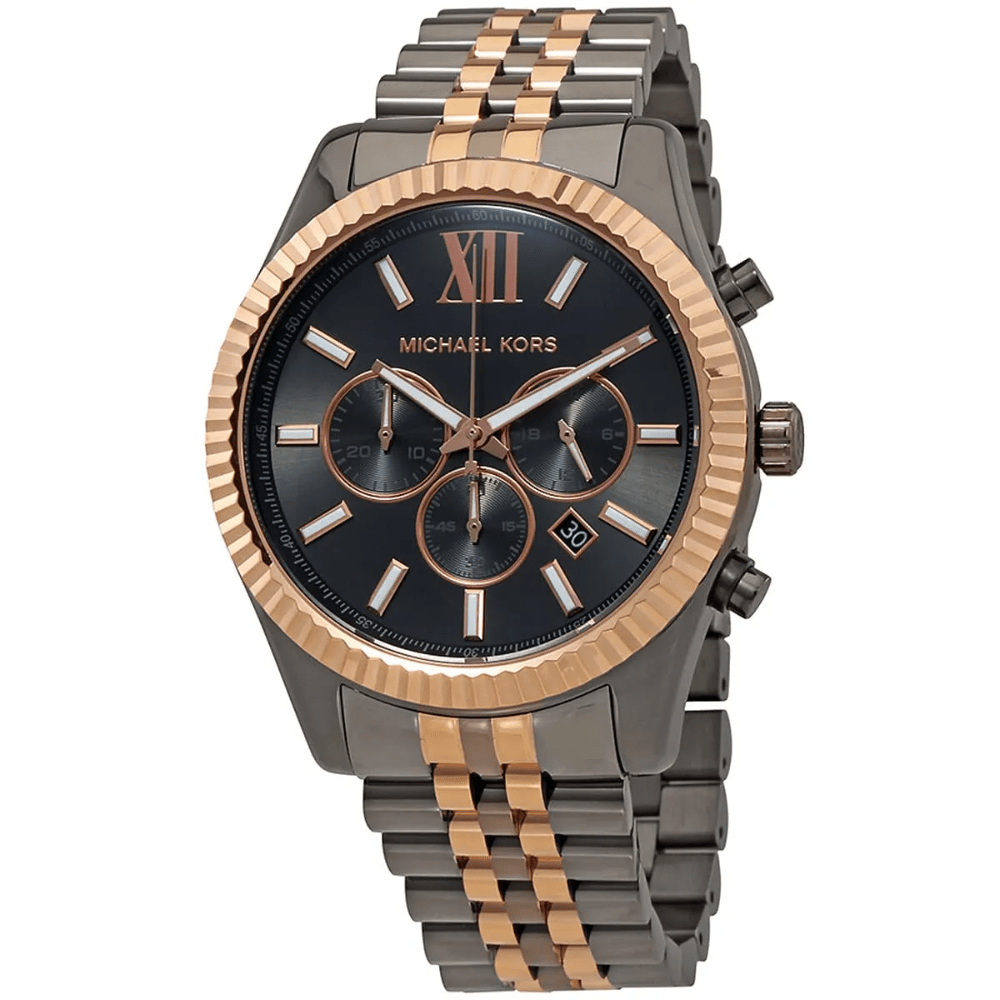 Michael Kors MK8561 Lexington Chronograph Grey Dial Men's Watch - WATCH & WATCH