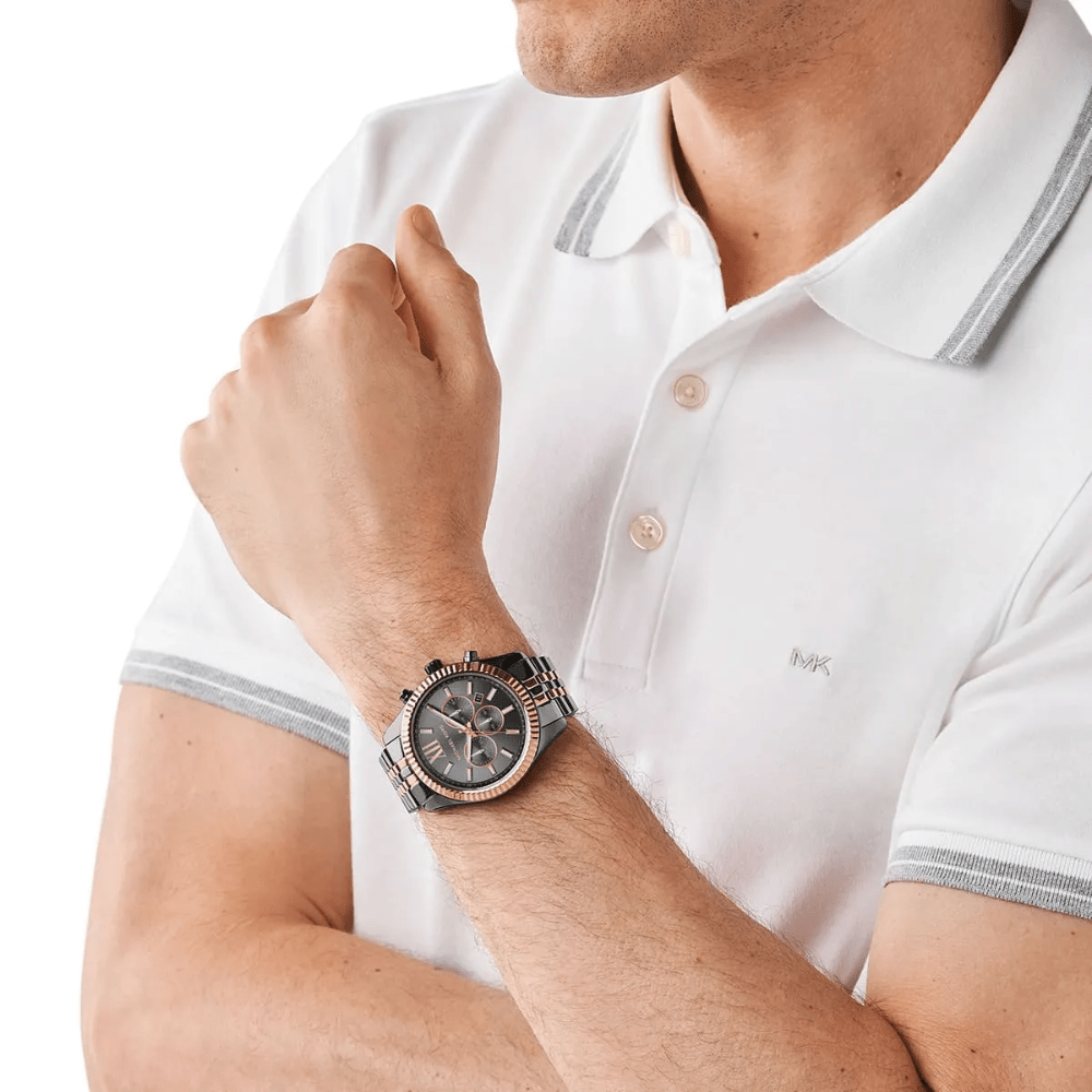 Michael Kors MK8561 Lexington Chronograph Grey Dial Men's Watch - WATCH & WATCH