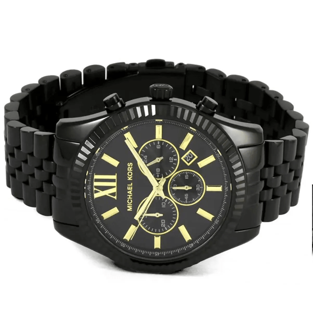 Michael Kors MK8603 Lexington Chronograph Black Dial Men's Watch - WATCH & WATCH
