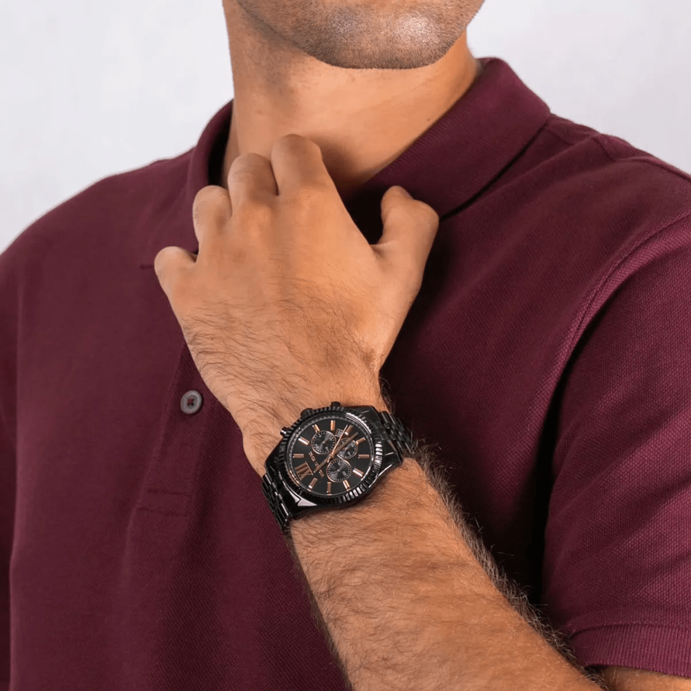 Michael Kors MK8603 Lexington Chronograph Black Dial Men's Watch - WATCH & WATCH