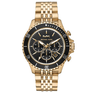 Michael Kors MK8726 Black Dial Gold Tone Men's Watch - WATCH & WATCH