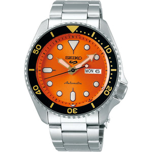 Seiko 5 Sports SRPD59K1 Orange Dial Automatic Men's Watch - WATCH & WATCH