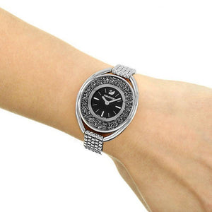 Swarovski 5181664 Steel Bracelet Case Black Dial Analog Women's Watch - WATCH & WATCH
