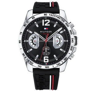 Tommy Hilfiger 1791473 Black Silicone Men's Watch - WATCH & WATCH