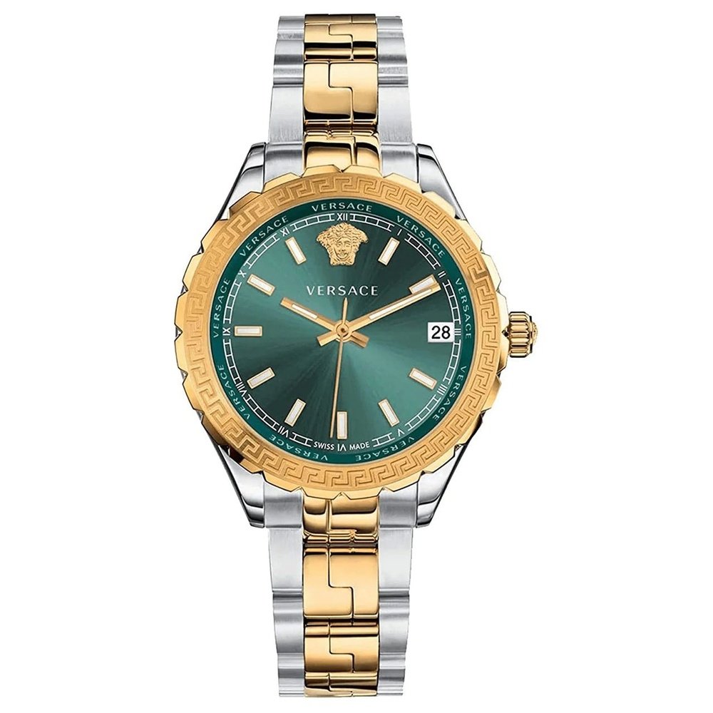 Versace V12050015 Ladies Hellenyium Two-Tone Green Watch - WATCH & WATCH