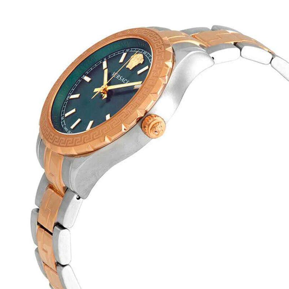 Versace V12050015 Ladies Hellenyium Two - Tone Green Watch - WATCH & WATCH