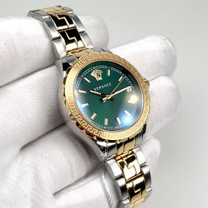 Versace V12050016 Hellenyium Two - Tone Green Ladies Watch - WATCH & WATCH
