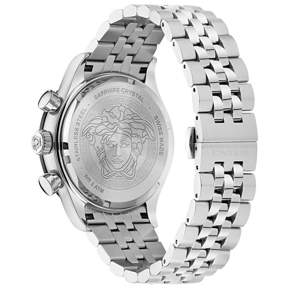 Versace VE2U00322 Hellenyium Silver Chronograph Men's Watch - WATCH & WATCH